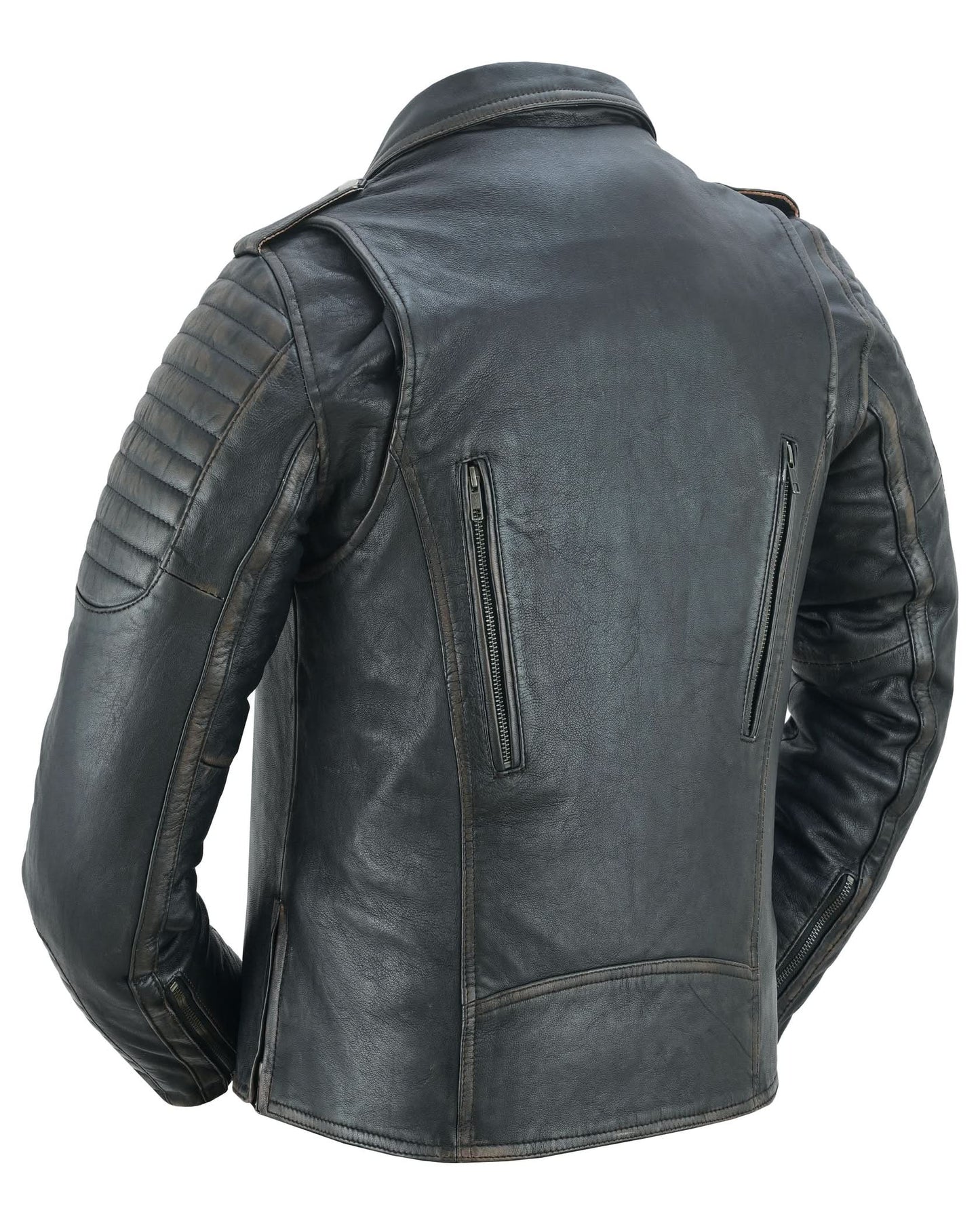 Women's Leather Motorcycle Riding Jacket – Olive "Evergreen"