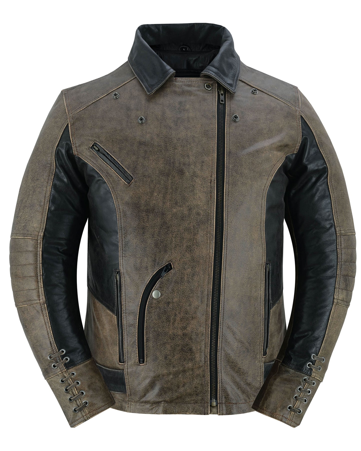 Women's Leather Motorcycle Riding Jacket- Fusion Flow