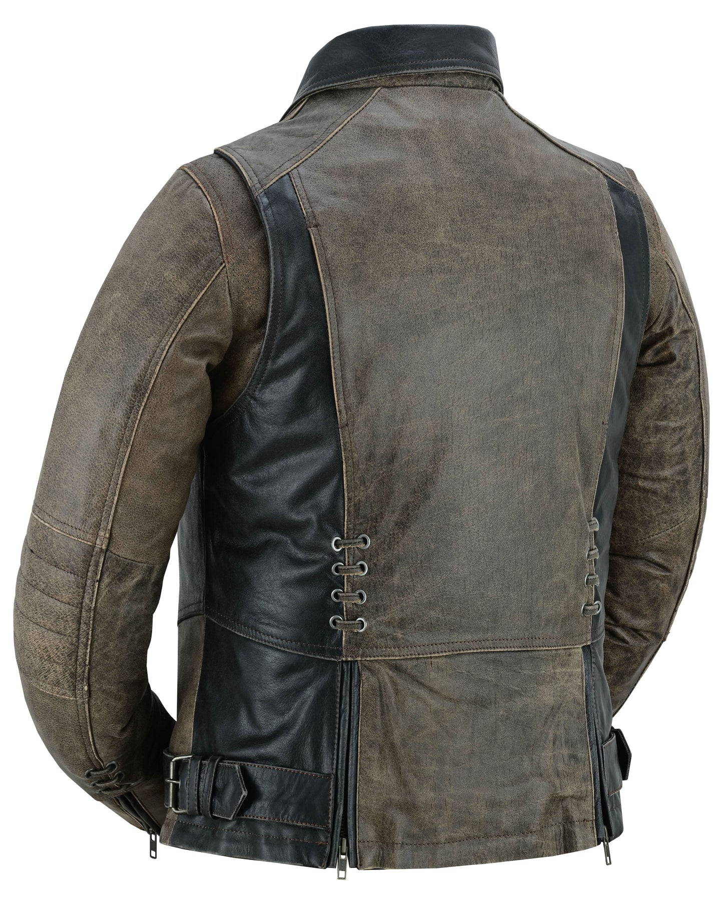 Women's Leather Motorcycle Riding Jacket- Fusion Flow