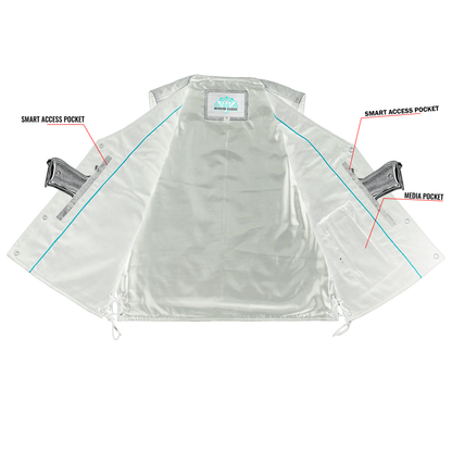 Men's Western Style Gray leather with Single Back Panel
