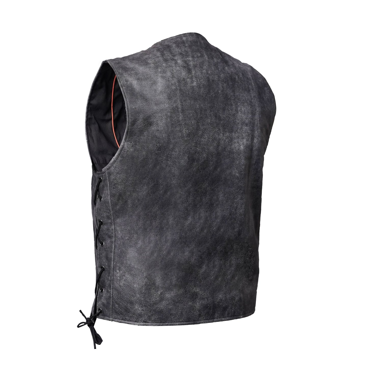 Men's Western Style Gray leather with Single Back Panel