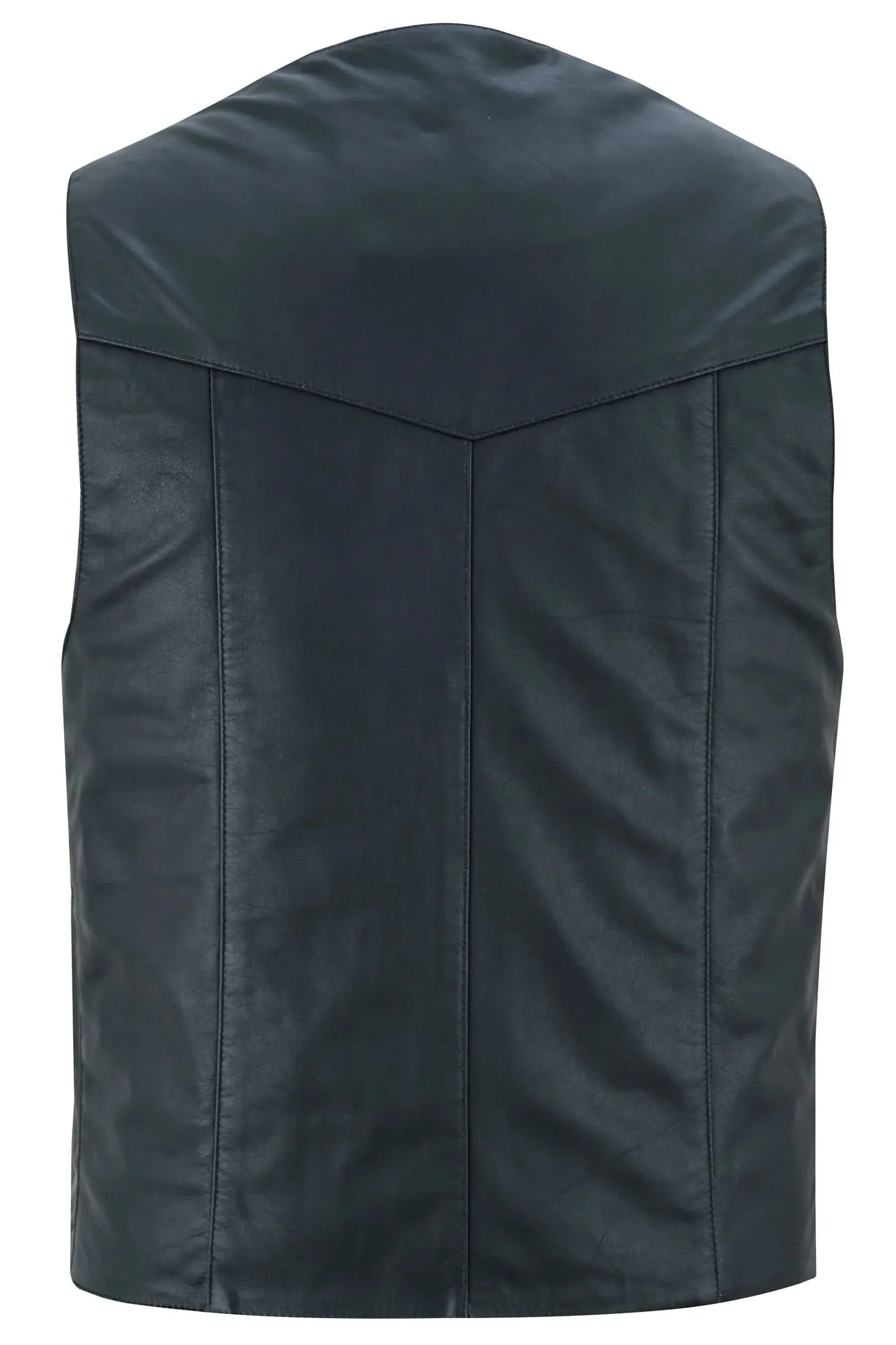 Men's Traditional, Classic Western Style in Light Weight Black Leather