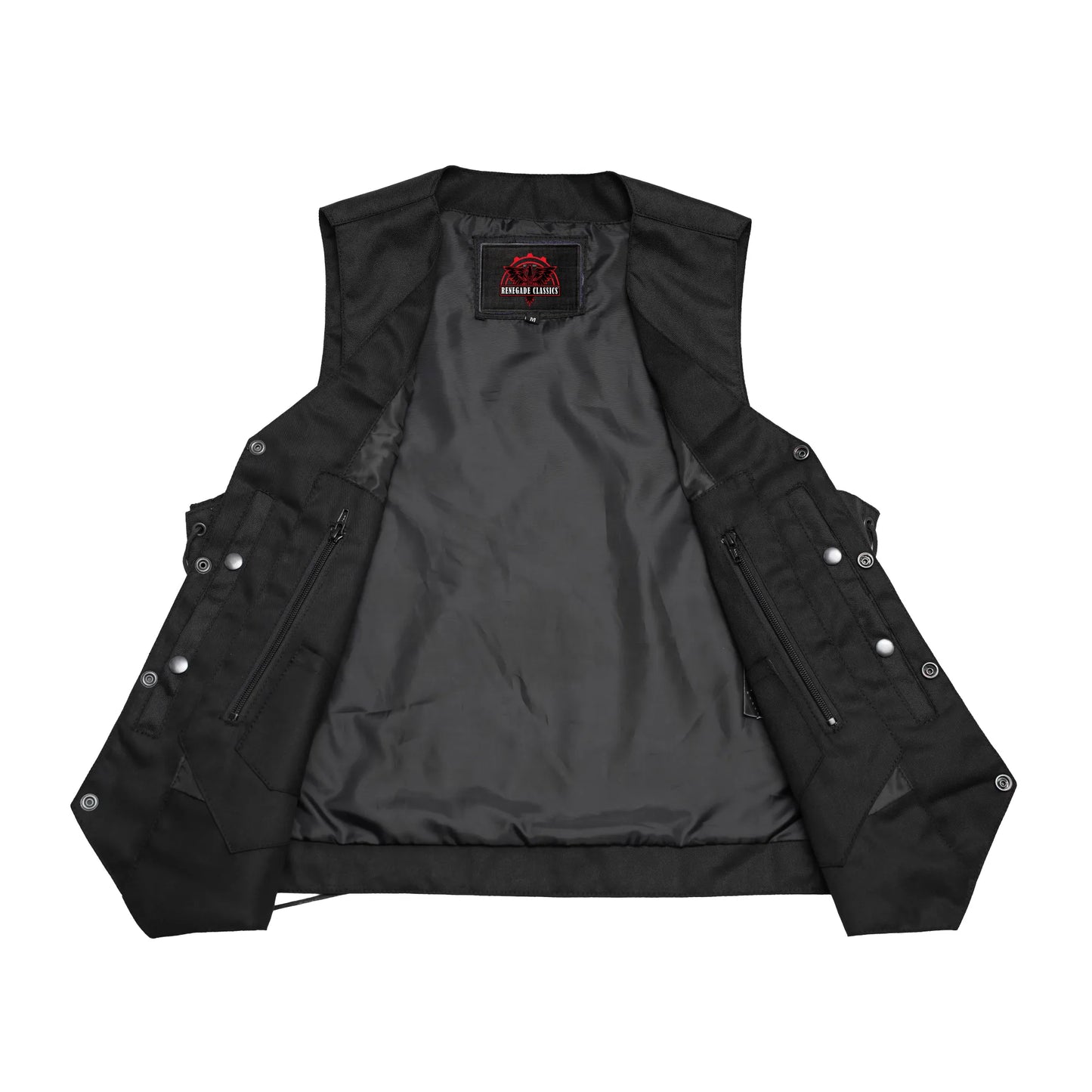 Men's Textile Ten Pocket Western Style Vest