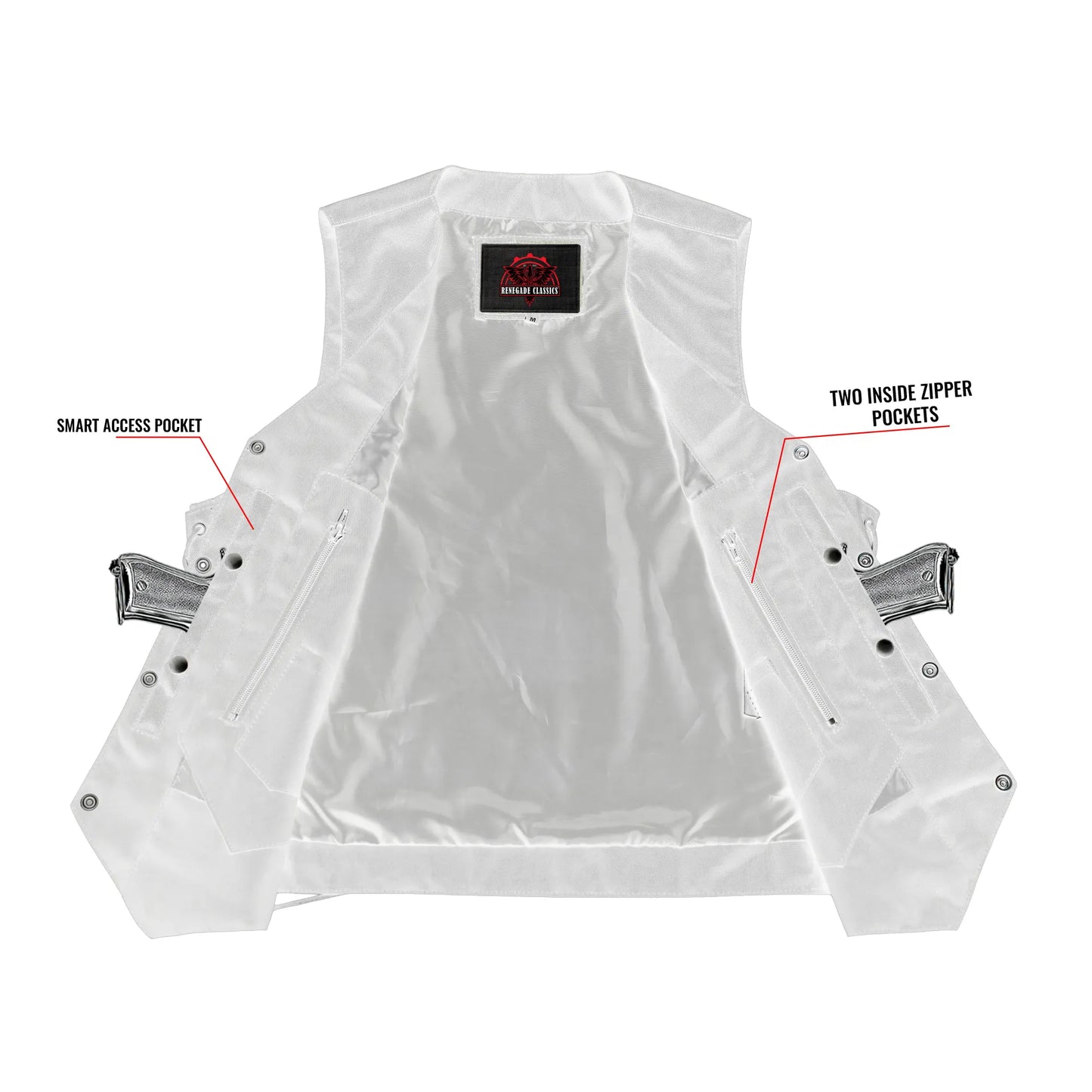 Men's Textile Ten Pocket Western Style Vest