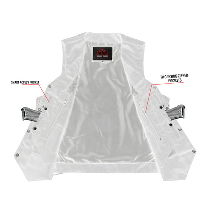 Men's Textile Ten Pocket Western Style Vest