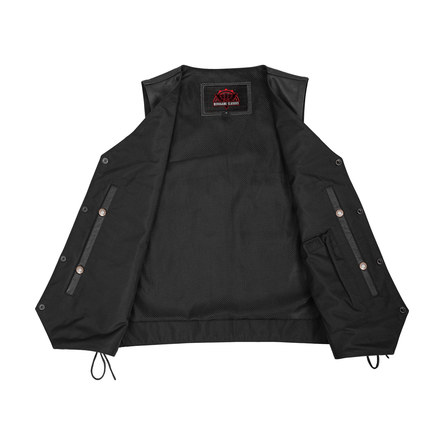 Men's "Gold" Traditional Western Vest - Black