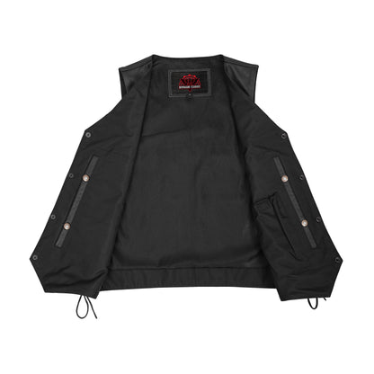 Men's "Gold" Traditional Western Vest - Black
