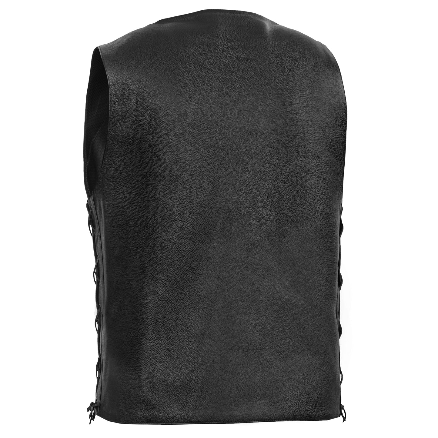 Men's "Gold" Traditional Western Vest - Black