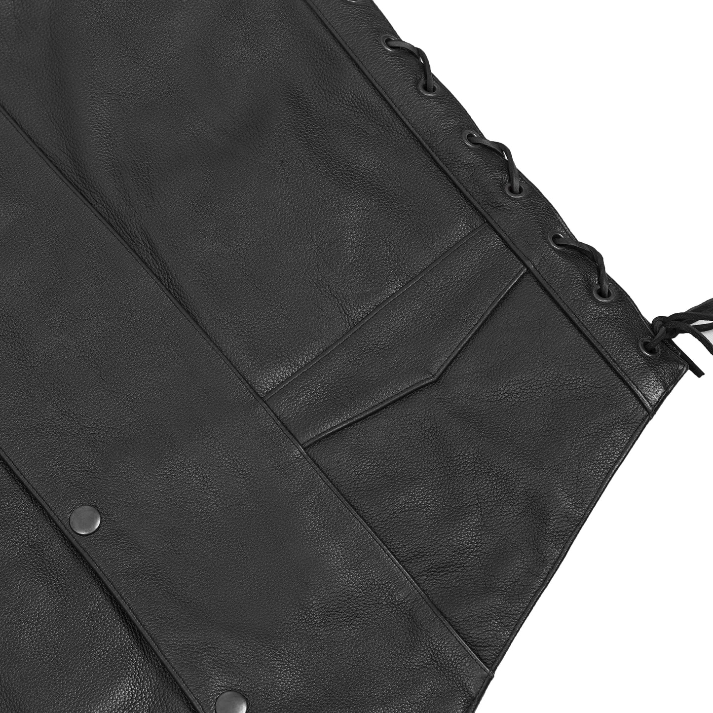 Men's "Gold" Traditional Western Vest - Black