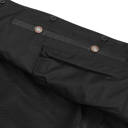 Men's "Gold" Traditional Western Vest - Black