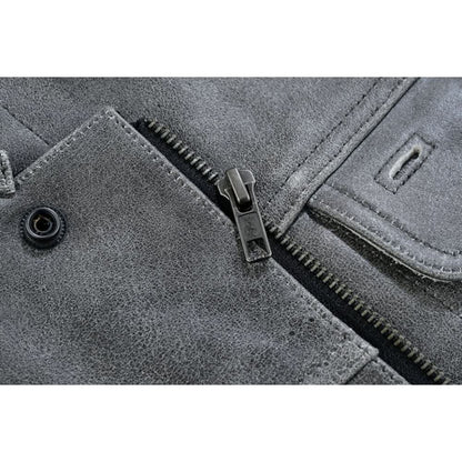 Men's Club Style in Distressed Gray Cowhide Leather