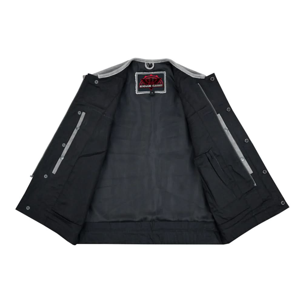 Men's Club Style in Distressed Gray Cowhide Leather