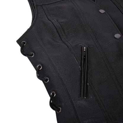 Women's Single Panel Leather Vest