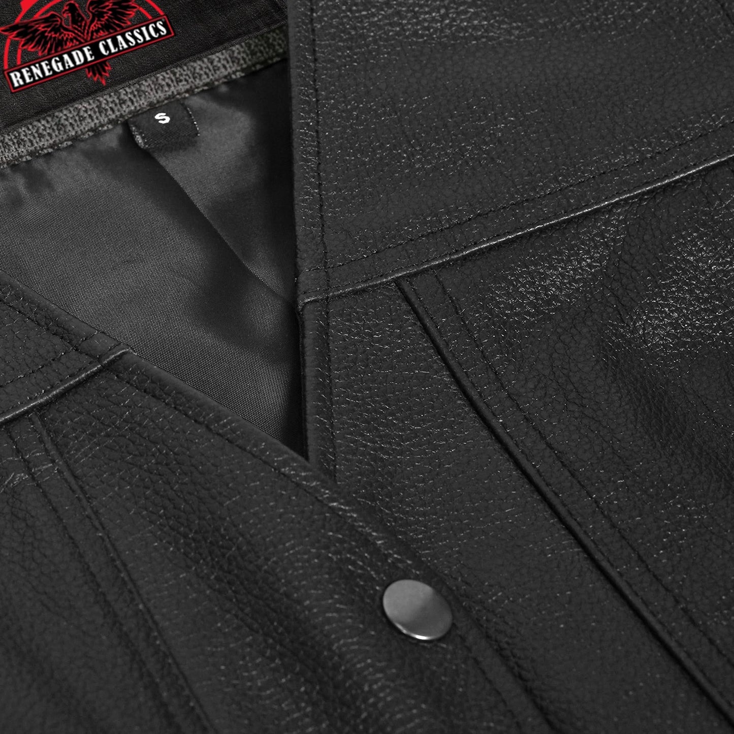 Women's Single Panel Leather Vest
