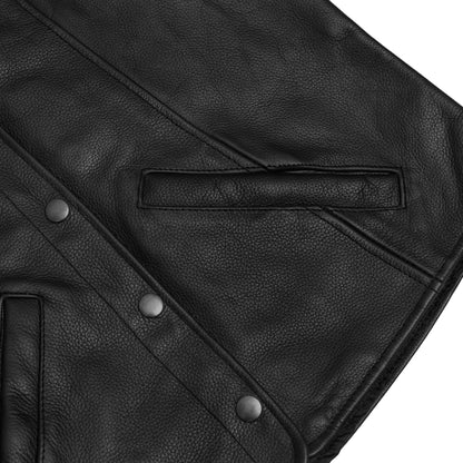 Women's Stylish Leather Vest with Longer Body- Plain Sides