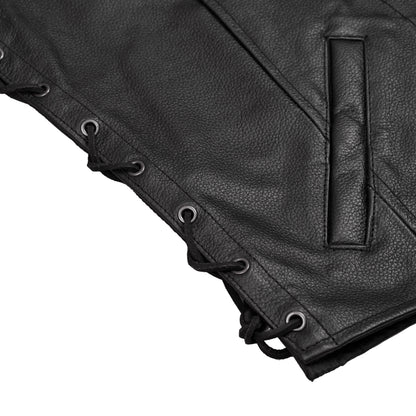 Women's leather motorcycle vest "Clara"