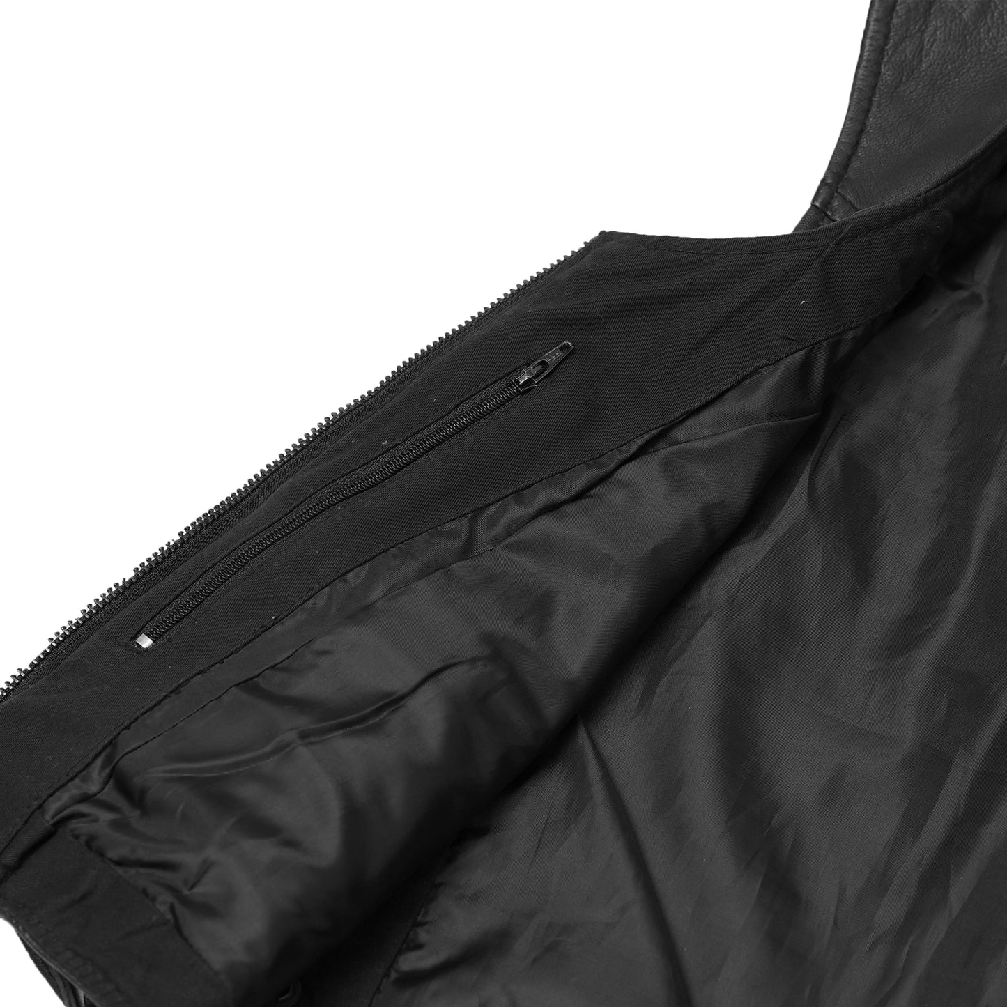 Women's Lightweight Naked Lambskin Vest with Rivets Detailing