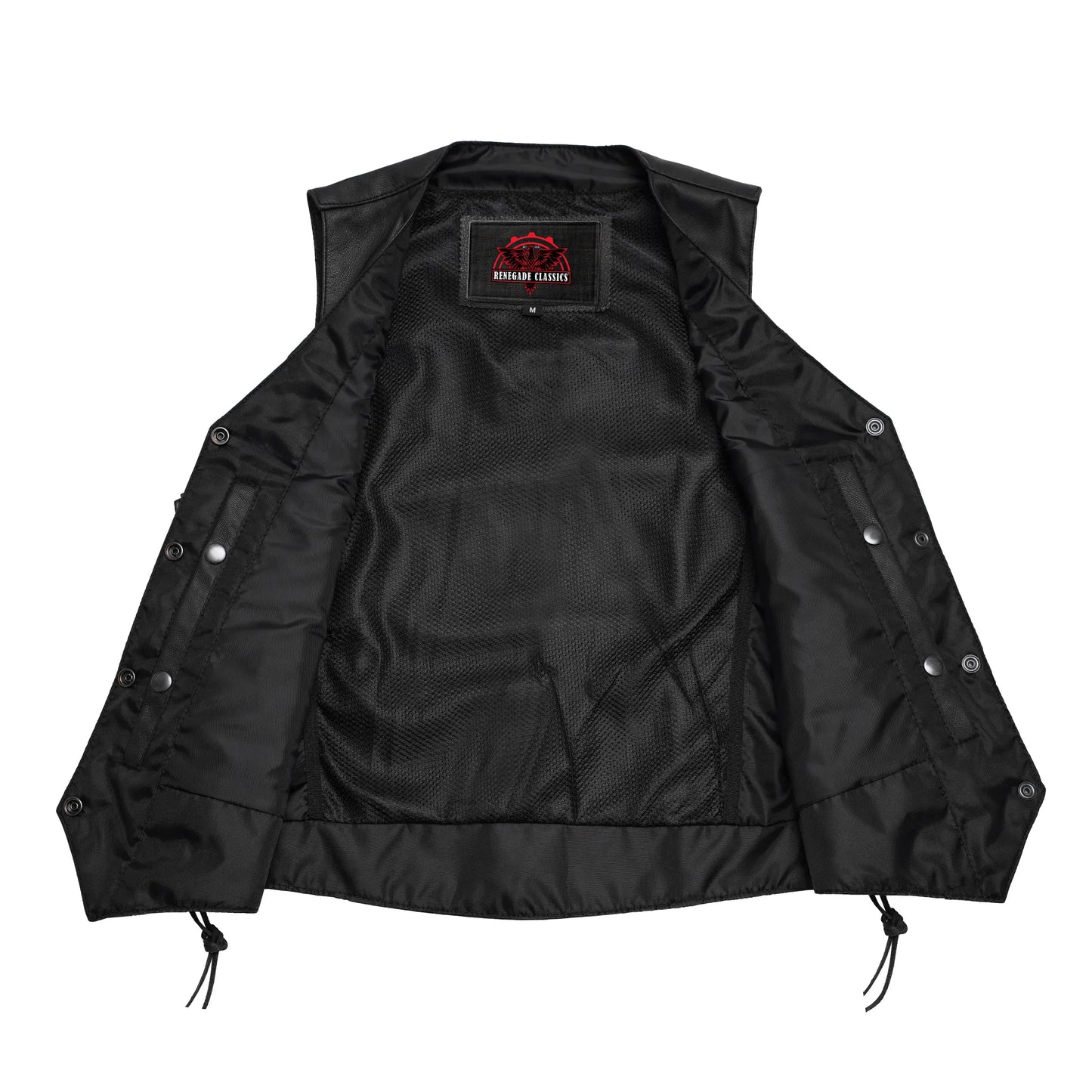 Women's Classic Leather Western Vest with Side Lace