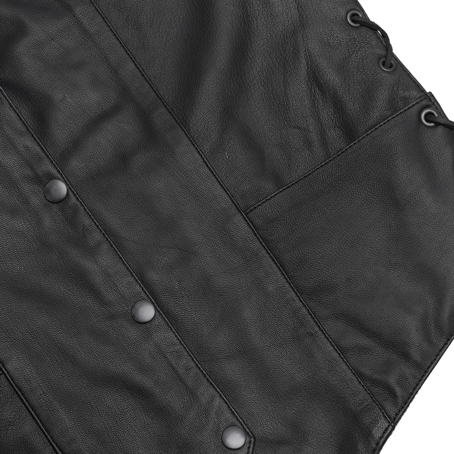 Women's Classic Leather Western Vest with Side Lace