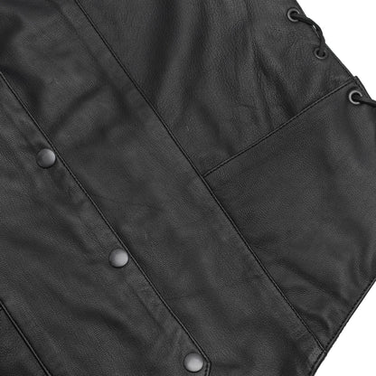 Women's Classic Leather Western Vest with Side Lace
