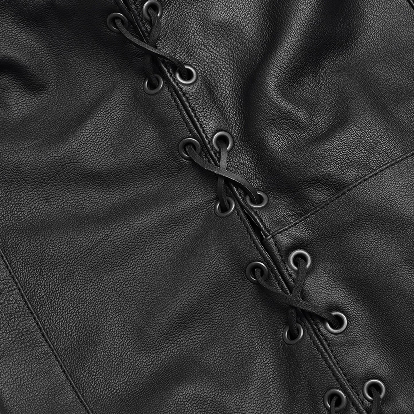 Women's Classic Leather Western Vest with Side Lace