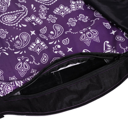 Women's Purple Paisley goat skin lined leather vest