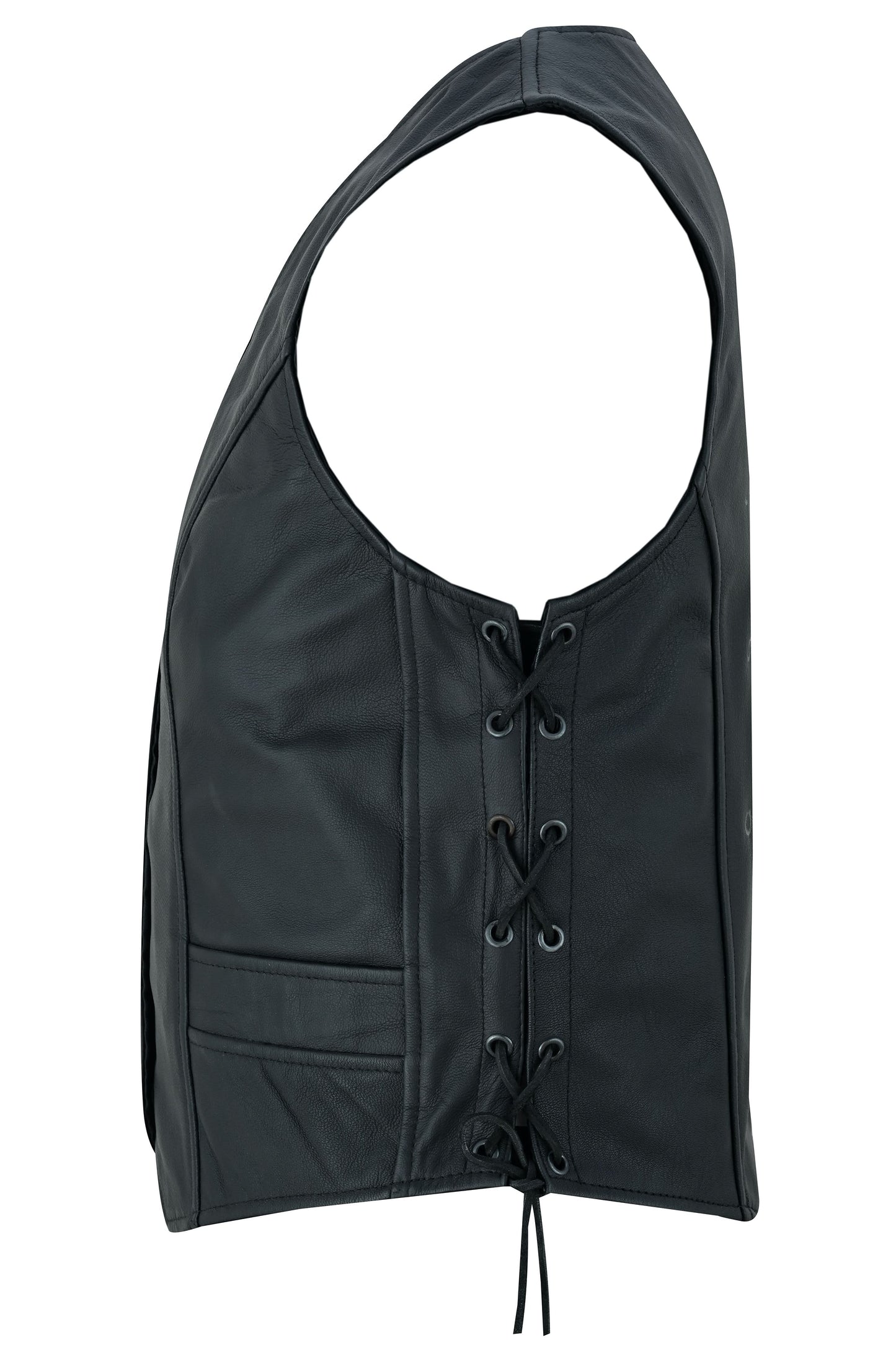 Women's Stylish Leather Full Cut Western Vest