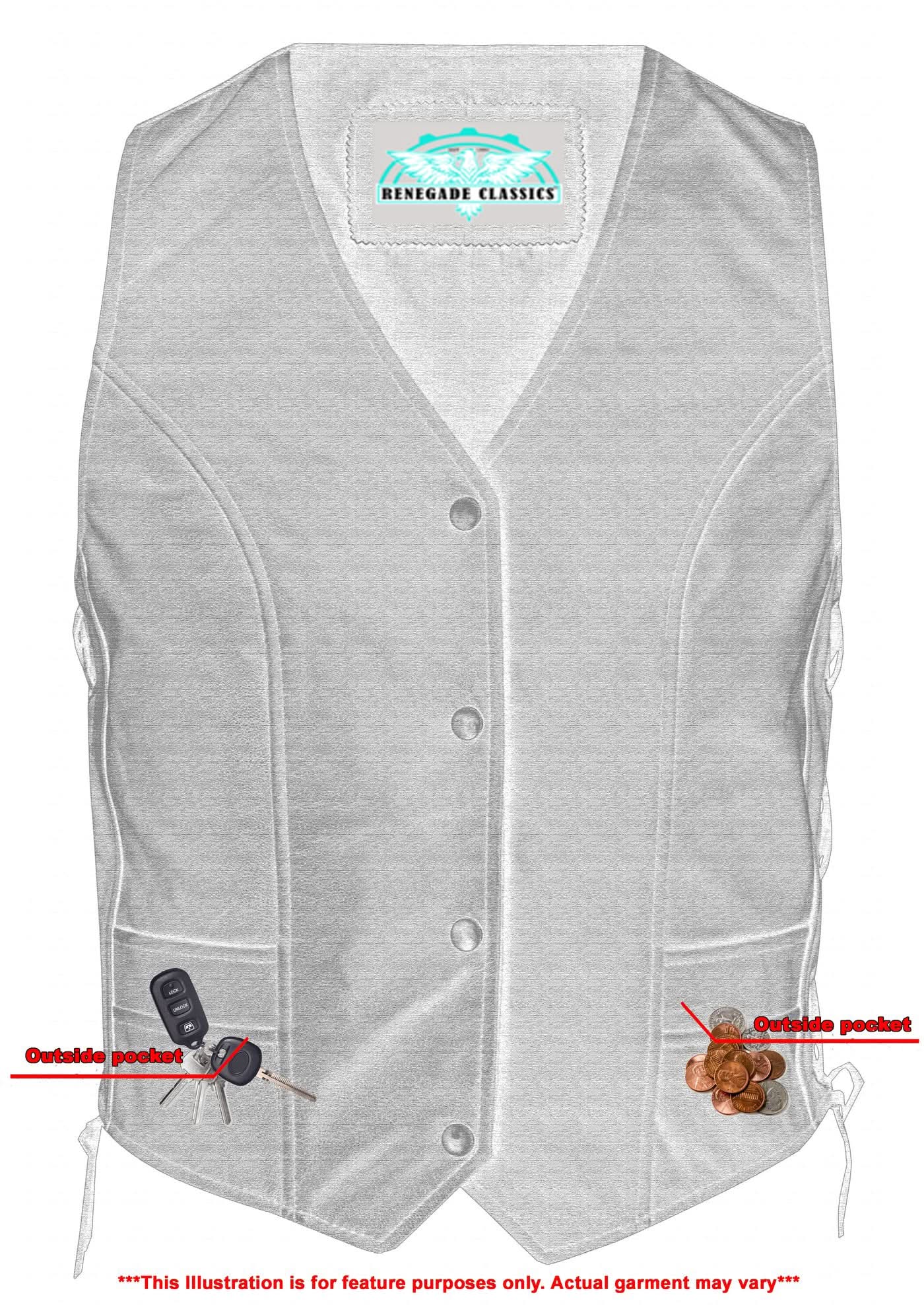 Women's Stylish Leather Full Cut Western Vest