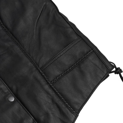 Women's Premium Leather Braided Vest