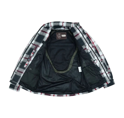 Alpha Check - White & Red Black
