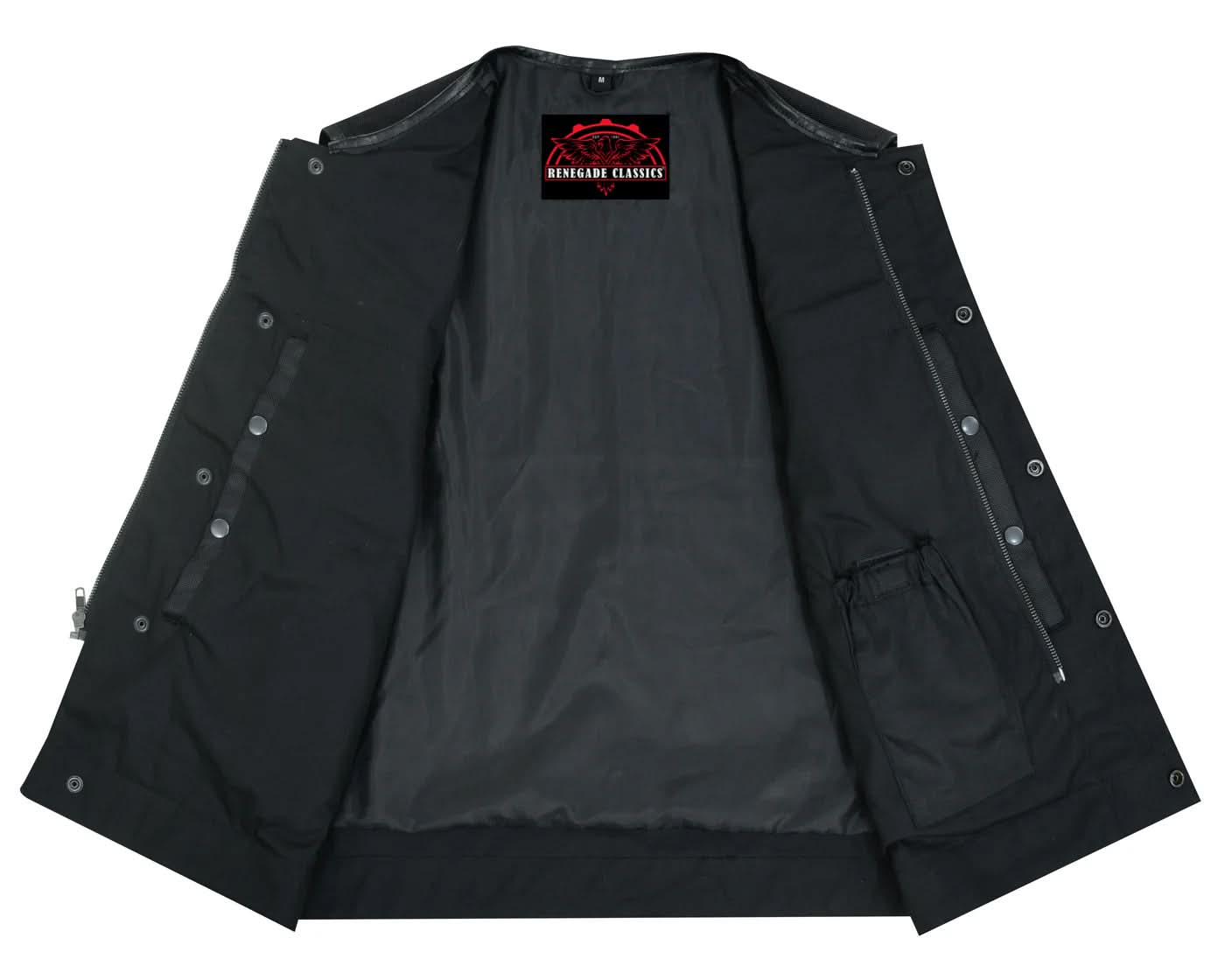 Canvas club style vest, without Collar