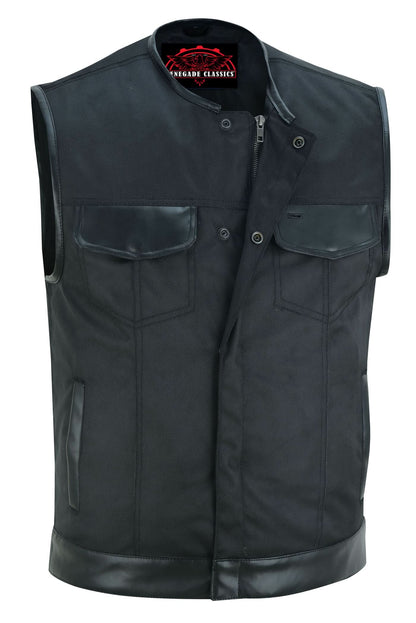 Canvas club style vest, without Collar