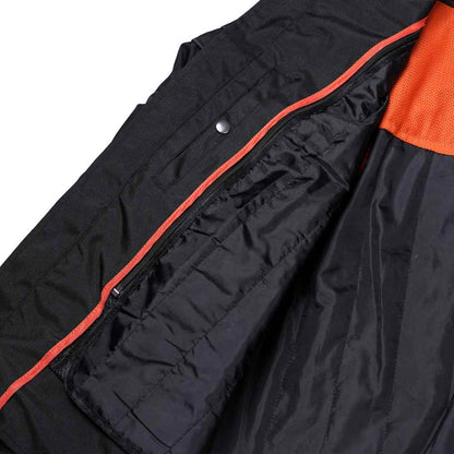 All-Season Men's Textile  Motorcycle Jacket with Reflective Stripes