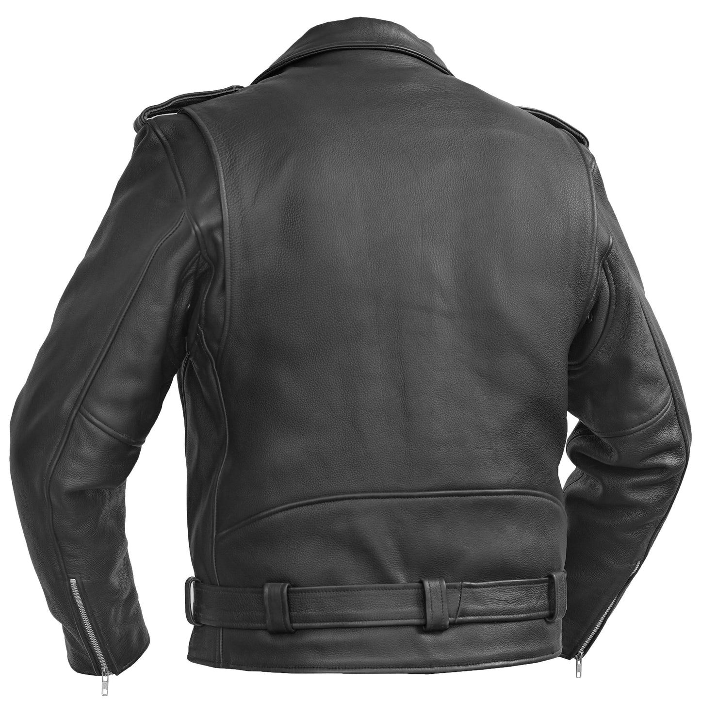 Men's Premium Classic Plain Side Police Style Jacket - Black