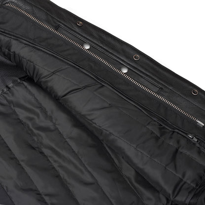 Men's Black Utility Style Motorcycle Jacket