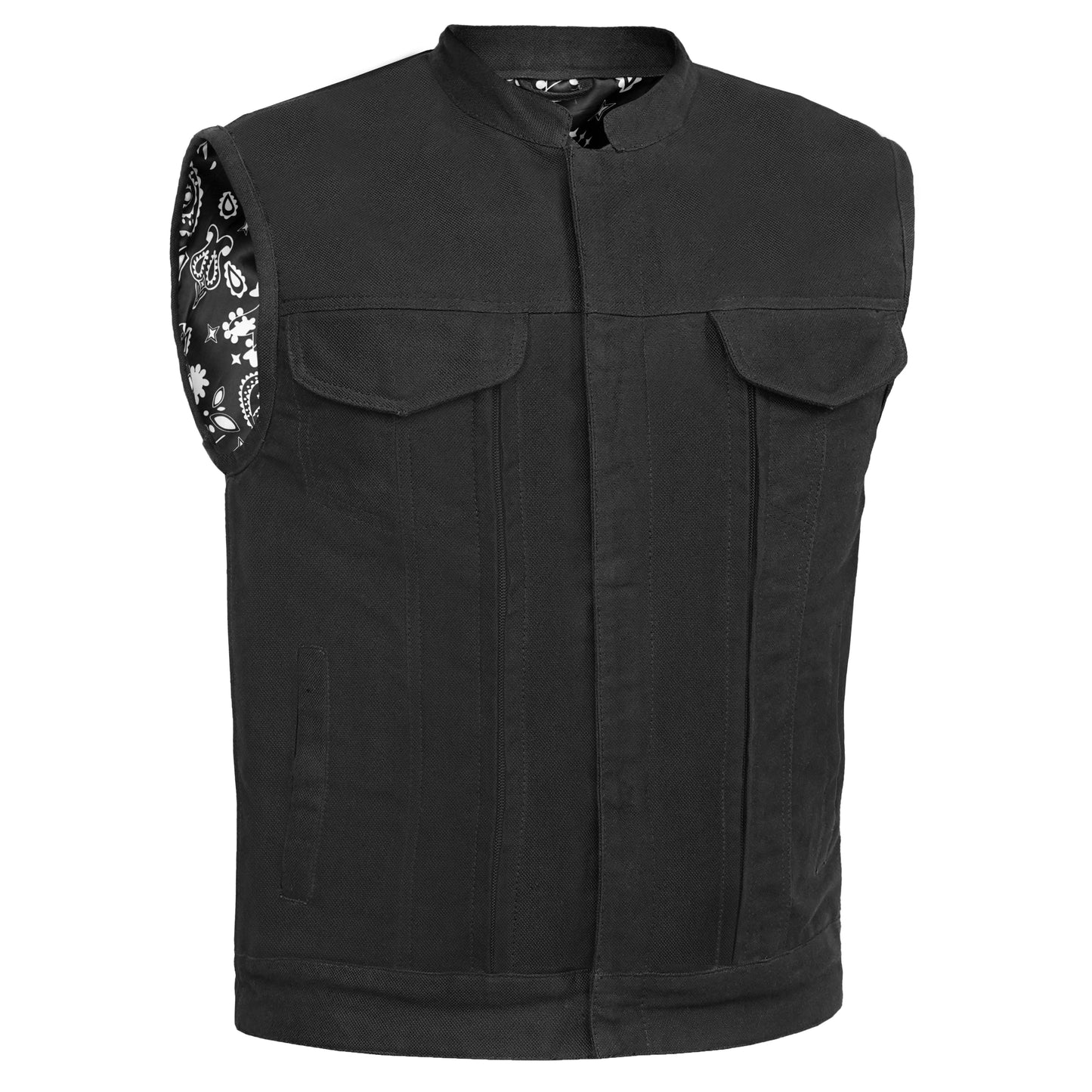Men's Modern Utility Club Style Canvas Vest