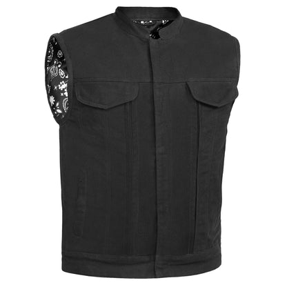 Men's Modern Utility Club Style Canvas Vest