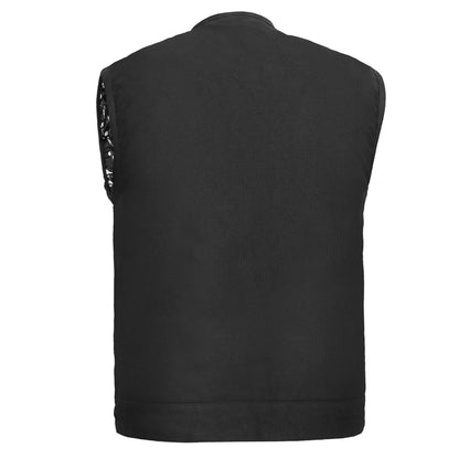 Men's Modern Utility Club Style Canvas Vest