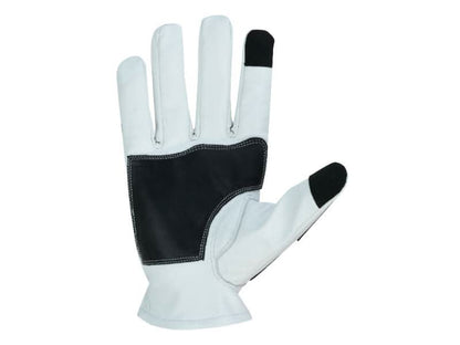 Men's Black on white Skeleton Grip Riding Gloves