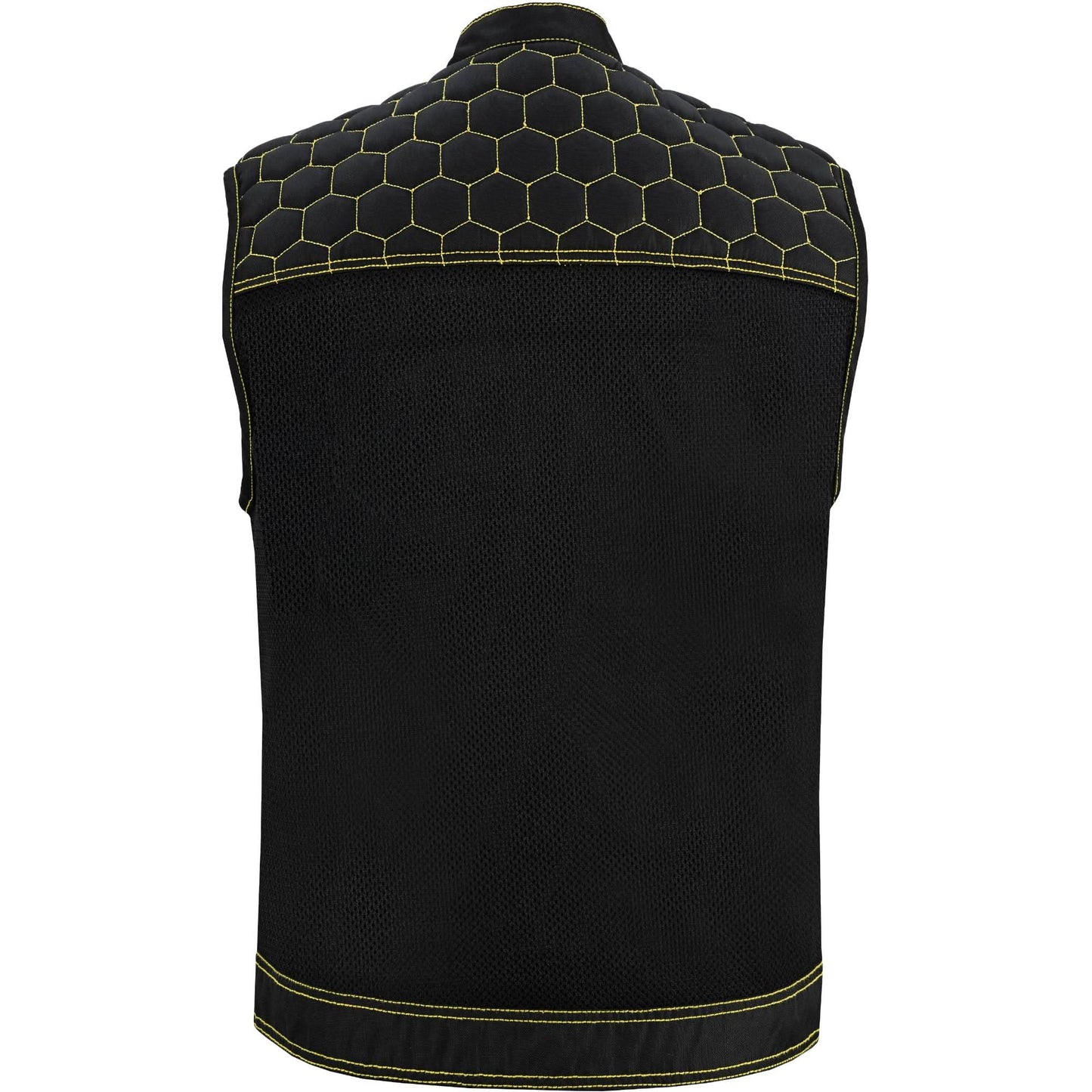 Men's "Gloom Gold" Black Mesh Textile Vest