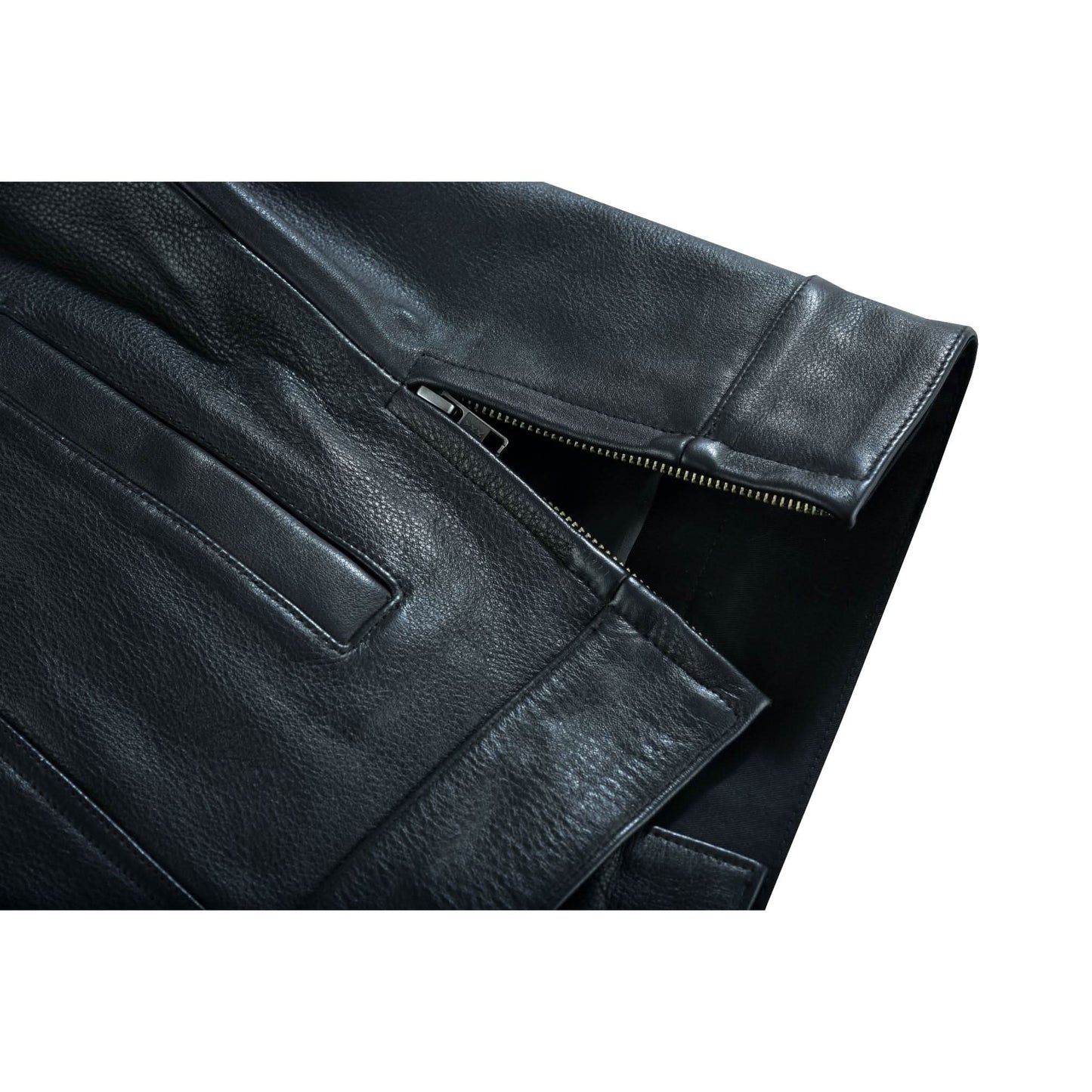 Men's "Highway Jack" Club Style Black Leather Motorcycle Vest