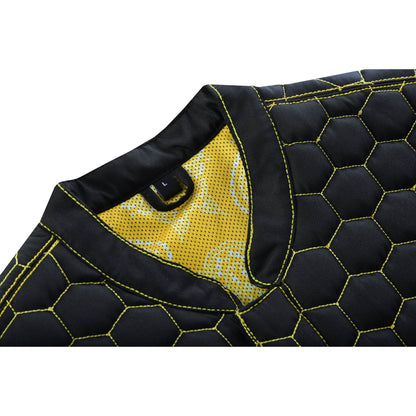 Men's "Gloom Gold" Black Mesh Textile Vest