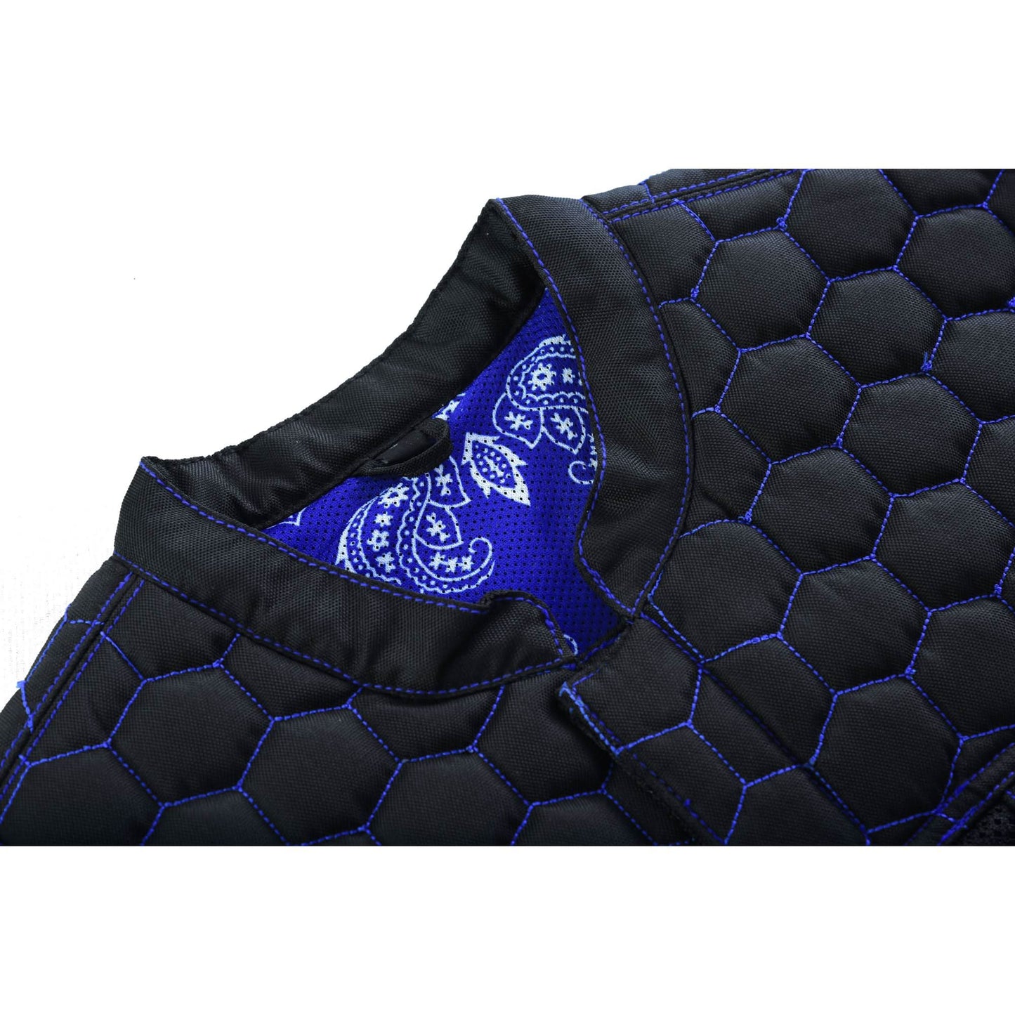 Men's Club Style Black Mesh Textile Vest "Cold Burn"