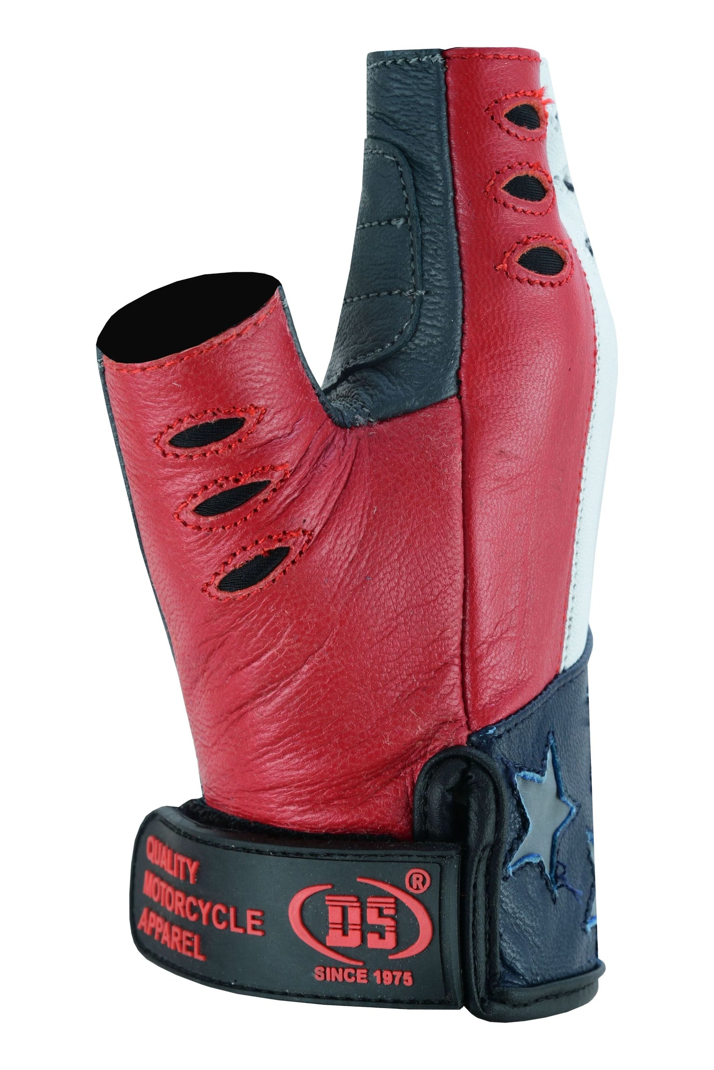 Men's fingerless glove "Freedom" Red, White and Blue