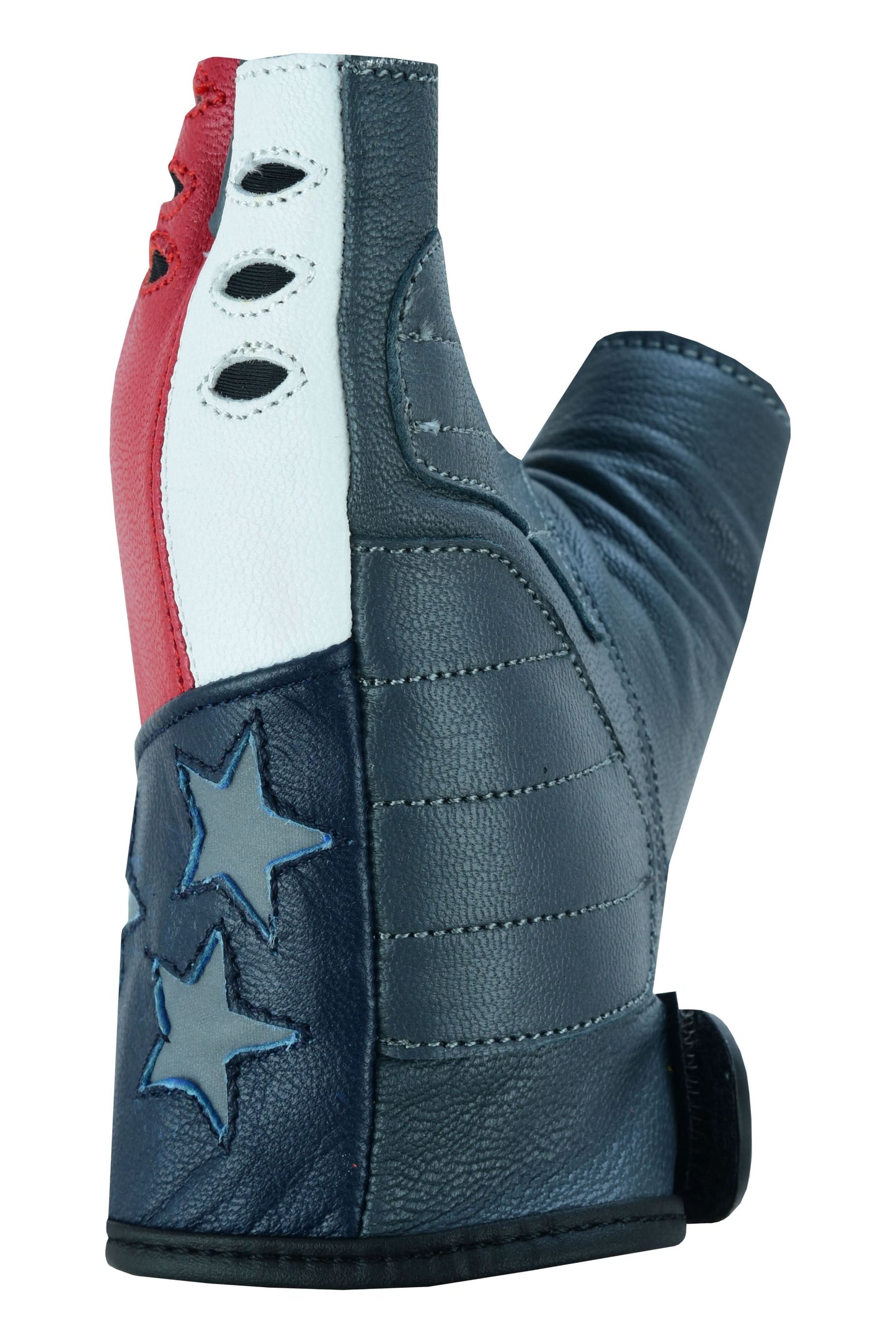 Men's fingerless glove "Freedom" Red, White and Blue