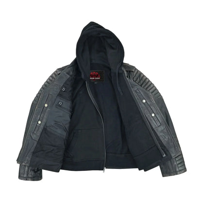 Women's Leather Motorcycle Riding Jacket – Olive "Evergreen"