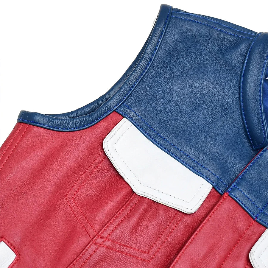 Women's Motorcycle Leather Vest Freedom Belle