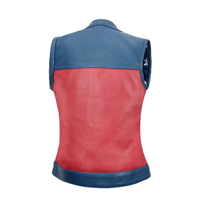 Women's Motorcycle Leather Vest Freedom Belle