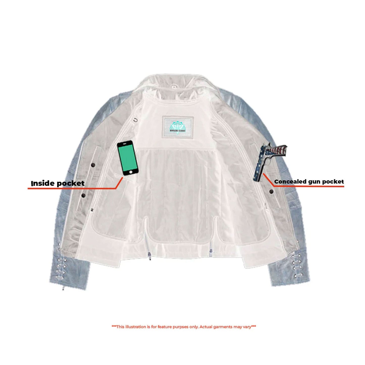 Women's Leather Motorcycle Riding Jacket- Fusion Flow