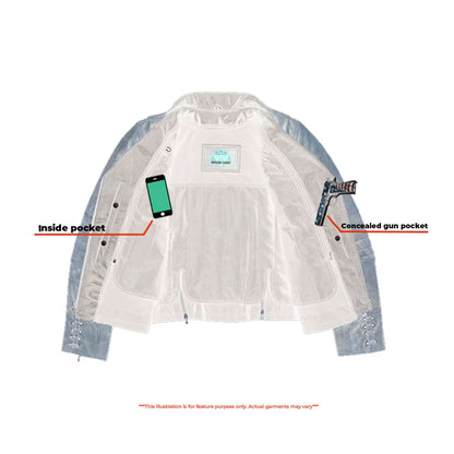 Women's Leather Motorcycle Riding Jacket- Fusion Flow